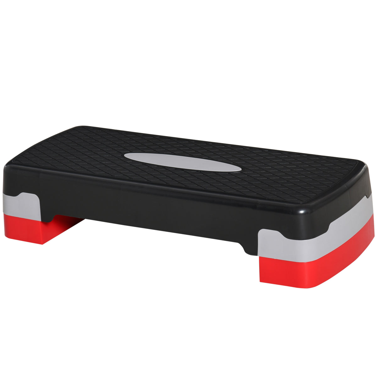 Aerobic-Stepper 2-stufig höhenverstellbar 68 x 28 x 15 cm Schwarz+Grau+Rot