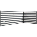 4 Pole Camping Windbreaks, Beach Wind Shield Shelter with Carry Bag and Steel Poles, 540cm x 150cm, Grey and White