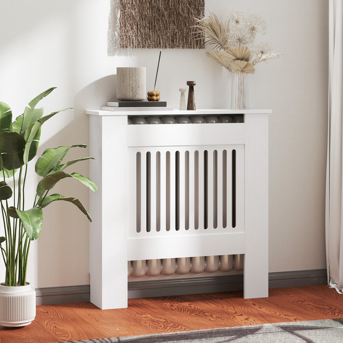 Heizk?rperverkleidung, Heizungsabdeckung, 78 x 19 x 81cm, Heizk?rper-Abdeckung f¨¹r Schlafzimmer, Wohnzimmer, MDF, Wei?