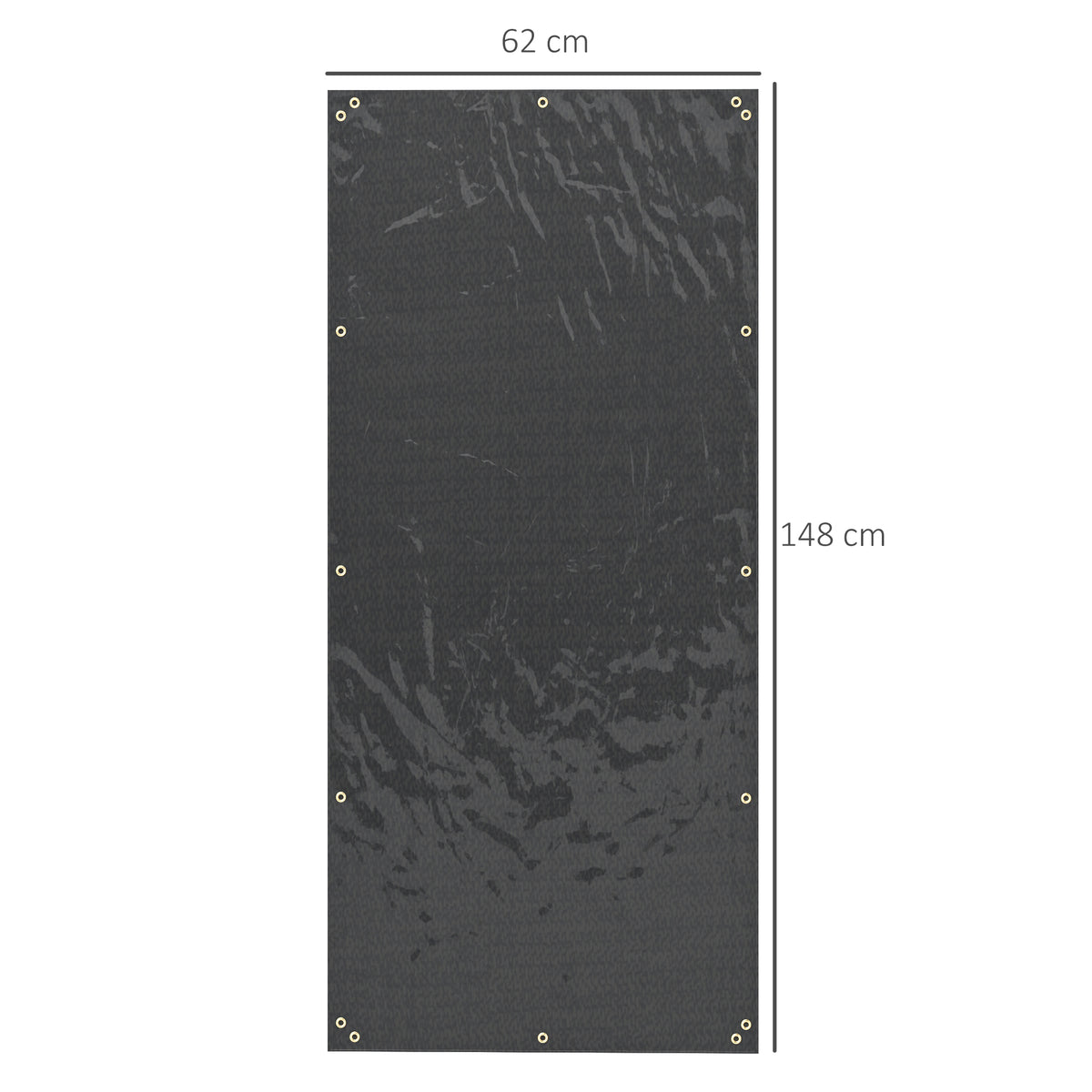 Abdeckung f¨¹r Brennholzregal, 2er-Set, wetterfest & staubdicht, 148 x 62 cm, Schwarz