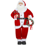 Dancing Santa Claus with Gift and Wreath, Play Music