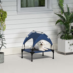 Cooling Raised Pet Bed w/ Washable Breathable Mesh, for Mini Small Dogs, 61 x 46 x 63cm - Dark Blue