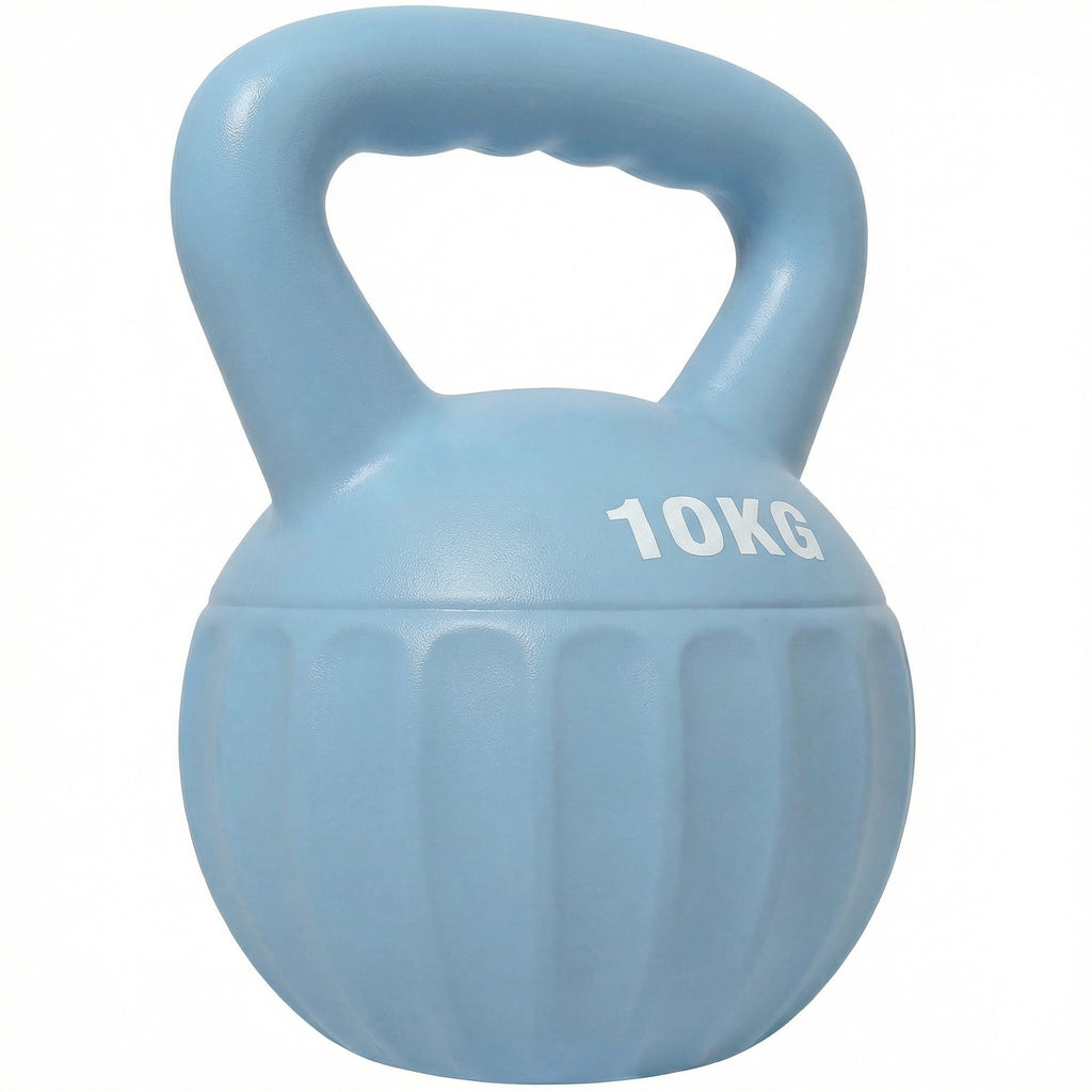 Kettlebell Kugelhantel 6 kg Gewicht-Hantel mit Sand befüllt für Anfänger Zuhause Krafttraining 21 x 21 x 27 cm Blau