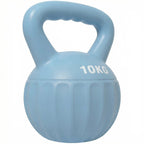 Kettlebell Kugelhantel 6 kg Gewicht-Hantel mit Sand befüllt für Anfänger Zuhause Krafttraining 21 x 21 x 27 cm Blau