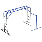 Klettergerüst Outdoor Kletterturm mit Turnstange Klimmzugstange für 3-8 Jahre Kinder bis 150kg 250x190x180 cm Schwarz