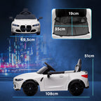 Elektro Kinderauto BMW M4, Sound & Licht, 3-5 km/h, inkl. Fernsteuerung, f¨¹r 3-5 Jahre, Wei?