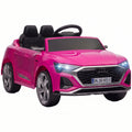 Kinder Elektroauto 12V Kinderauto mit Fernbedienung 2 Motor Sanftanlauf 4-Rad-Federung LED-Scheinwerfern Hupe Musik