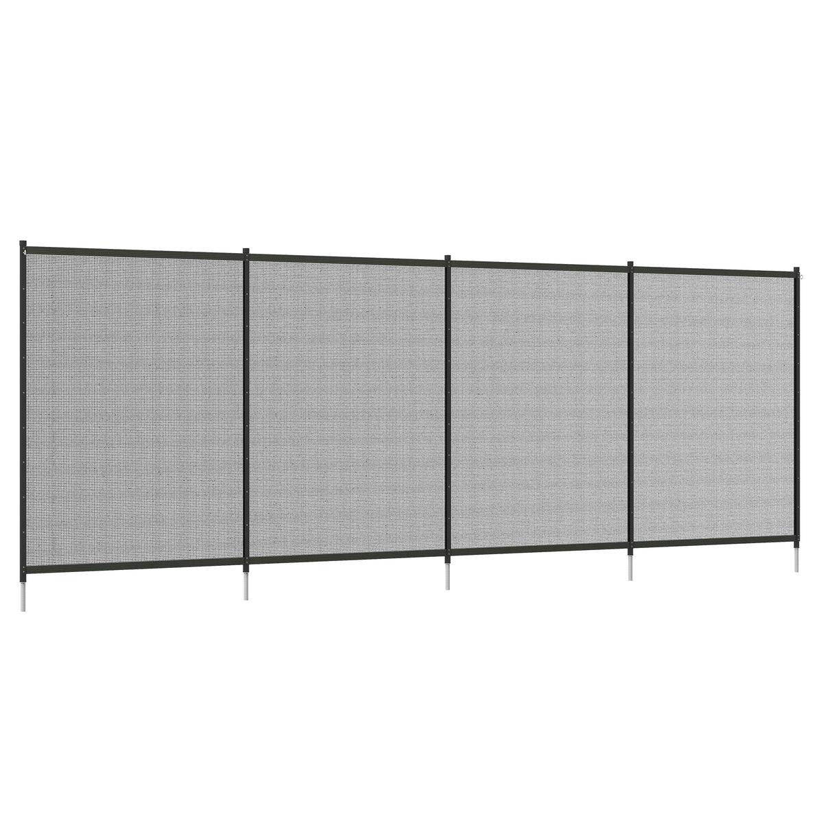 Pool Sicherheitszaun, Poolzaun für Kinder, 4-teilig, Aluminium/Texteline, 365 x 126 cm, Schwarz