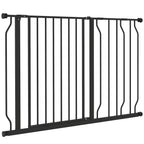 Wide Dog Safety Gate, with Door Pressure, for Doorways, Hallways, Staircases - Black