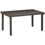 Gartentisch, Beistelltisch, Stahlrahmen, braun, 91 x 51 x 46 cm