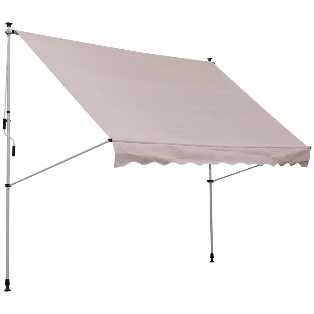 2x1.5m  Adjustable Outdoor Aluminium Frame Awning Beige