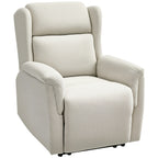 Relaxsessel, Verstellbarer Polstersessel mit Fußstütze, 160° neigbar, Leinenoptik, schneller Aufbau, Beige