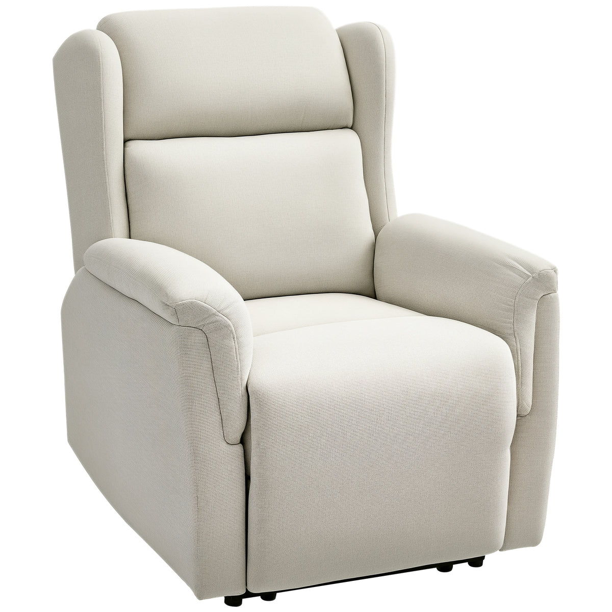 Relaxsessel, Verstellbarer Polstersessel mit Fußstütze, 160° neigbar, Leinenoptik, schneller Aufbau, Beige