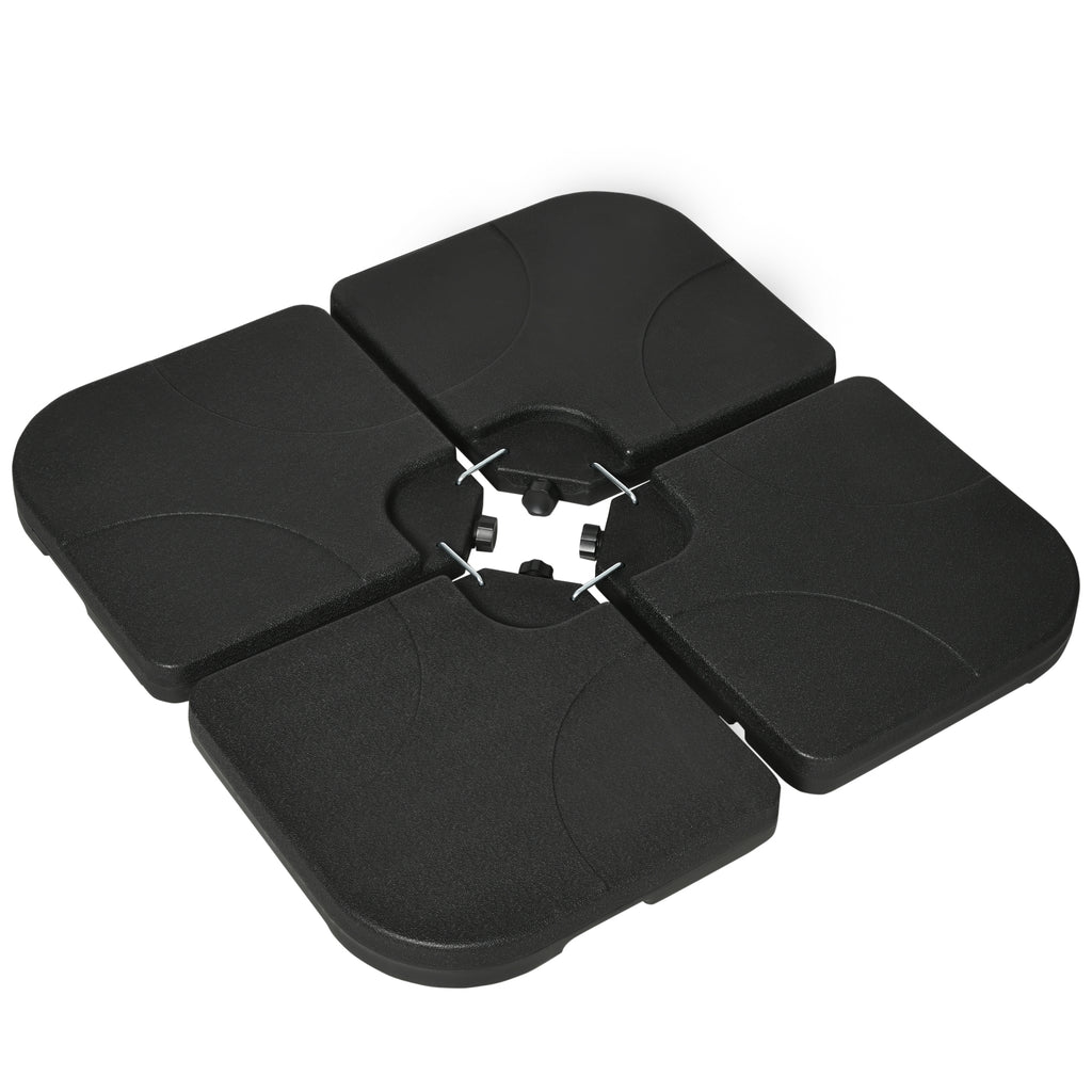 Gewichtsplatten f¨¹r Sonnenschirmst?nder, bef¨¹llbar, wetterbest?ndig, 104 cm x 104 cm x 7,5H cm, Schwarz