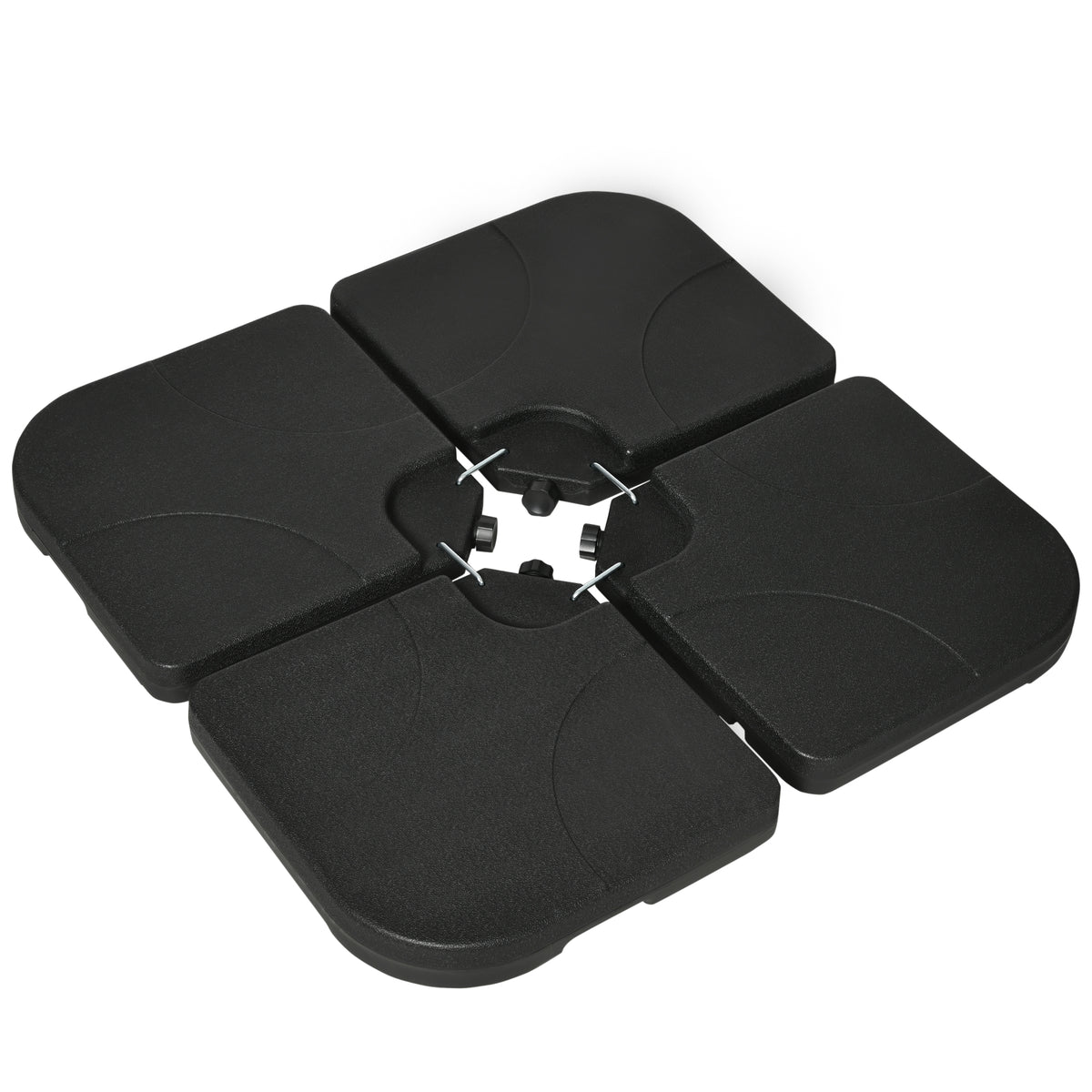 Gewichtsplatten f¨¹r Sonnenschirmst?nder, bef¨¹llbar, wetterbest?ndig, 104 cm x 104 cm x 7,5H cm, Schwarz