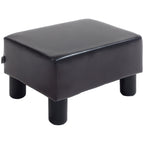 Hocker mit Stoffbezug in Kunstlederoptik, bis 110 kg, Kaffee, 40 x 30 x 24cm