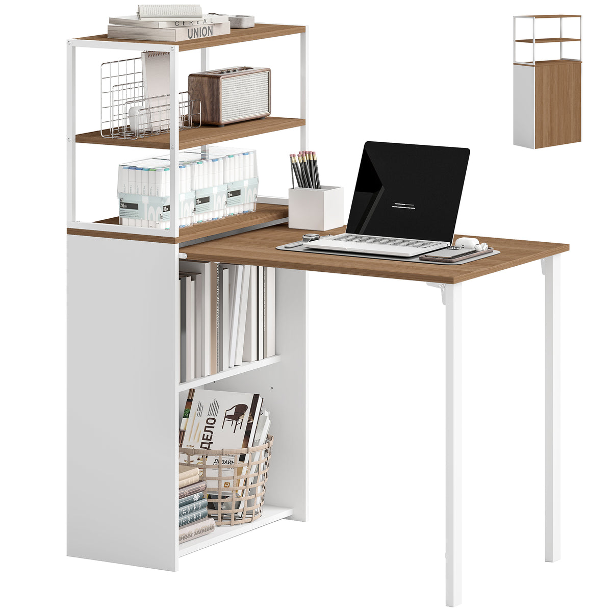 Folding Shelf and Work Table - Natural