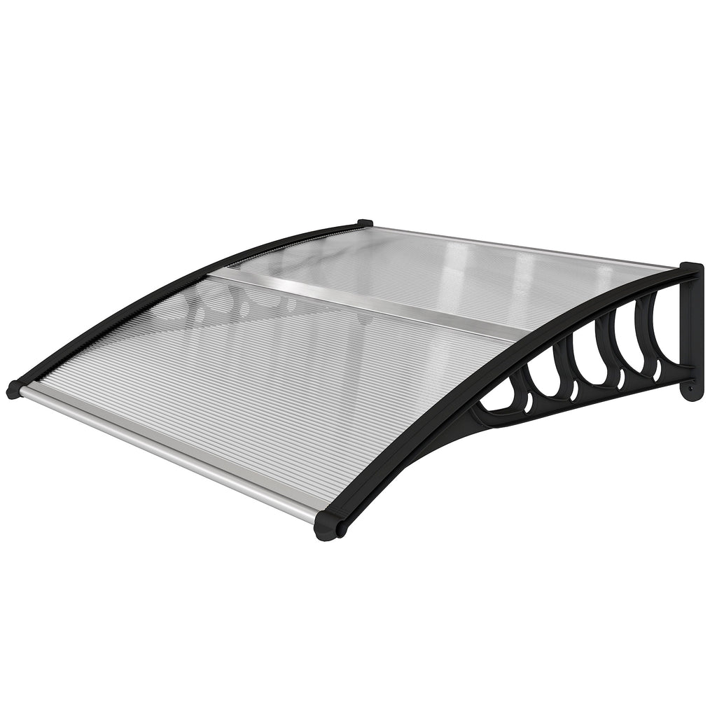 Front Door Canopy, Outdoor Awning, Rain Shelter for Window, Porch and Front/Back Door, 103 x 96.5 cm, Clear