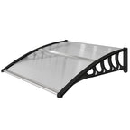 Front Door Canopy, Outdoor Awning, Rain Shelter for Window, Porch and Front/Back Door, 103 x 96.5 cm, Clear