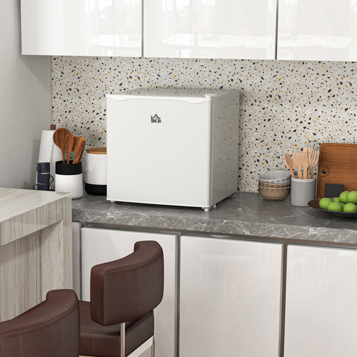 Mini-Gefrierschrank, 35 L Gefrierbox, 5-stufige Temperaturregelung, Weiß