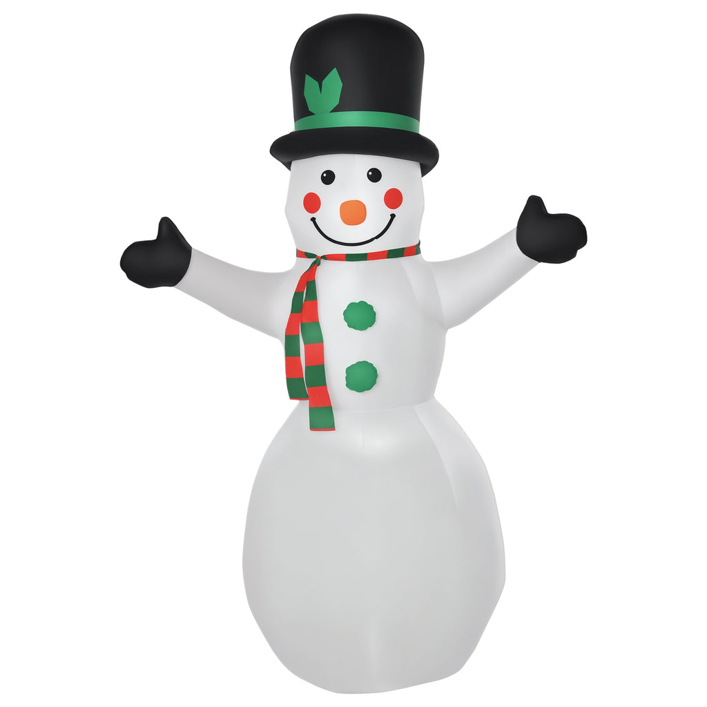 Schneemann Weihnachtsdekoration Weihnachtsdeko, inkl. Gebläse, bunte LED´s, selbstaufblasend 1, m, Mehrfarbig