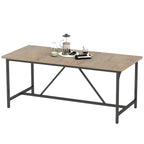 Esstisch für 6-8 Personen Moderner Rechteckiger Küchentisch mit Holzoptik, 180 x 80 x 75,5 cm, Natur