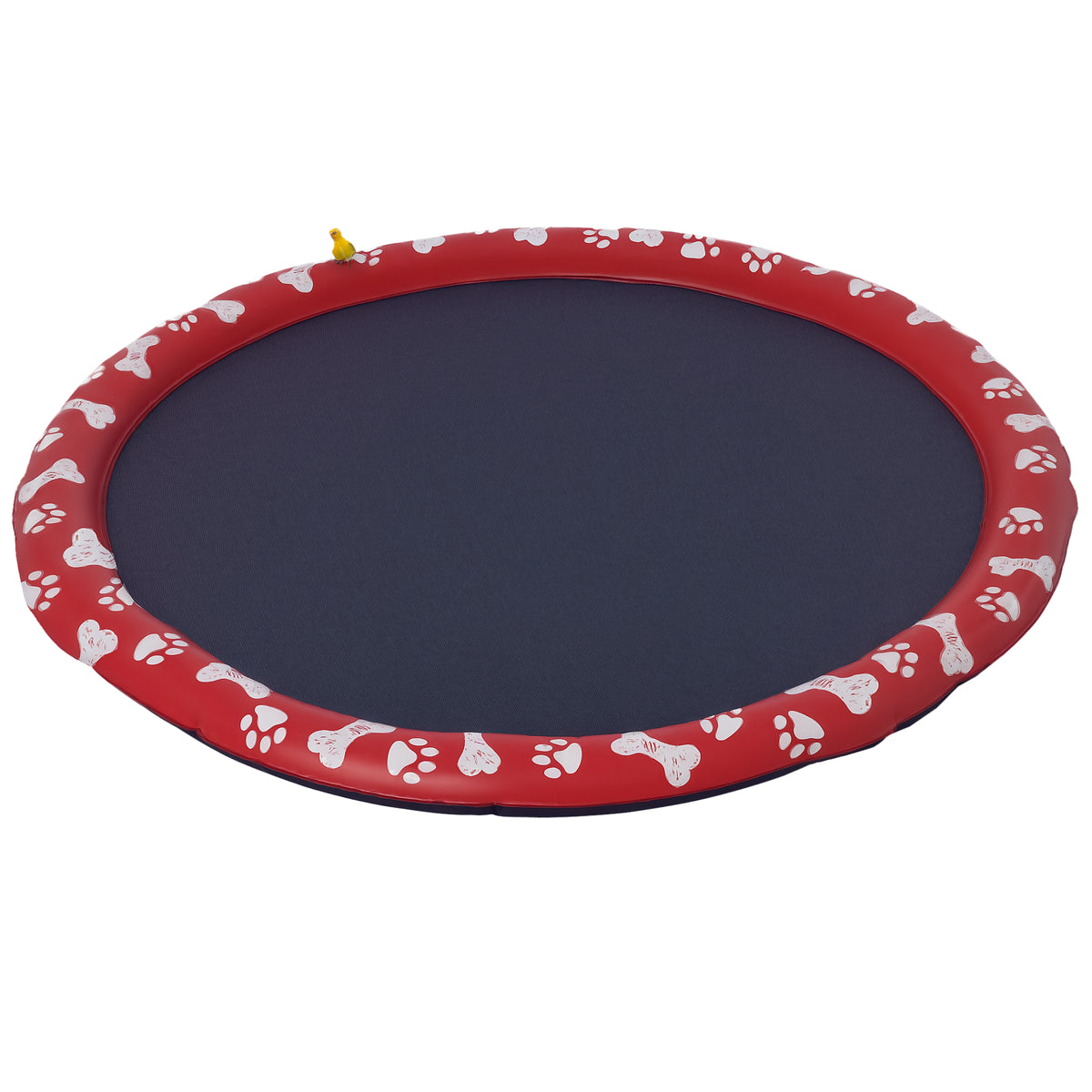 Dog Splash Pad, Pet Sprinkler Mat, Non-Slip Dog Paddling Pool, Foldable Outdoor Sprinkler and Splash Mat Water Play for Garden, Patio, Summer Fun, 170 cm