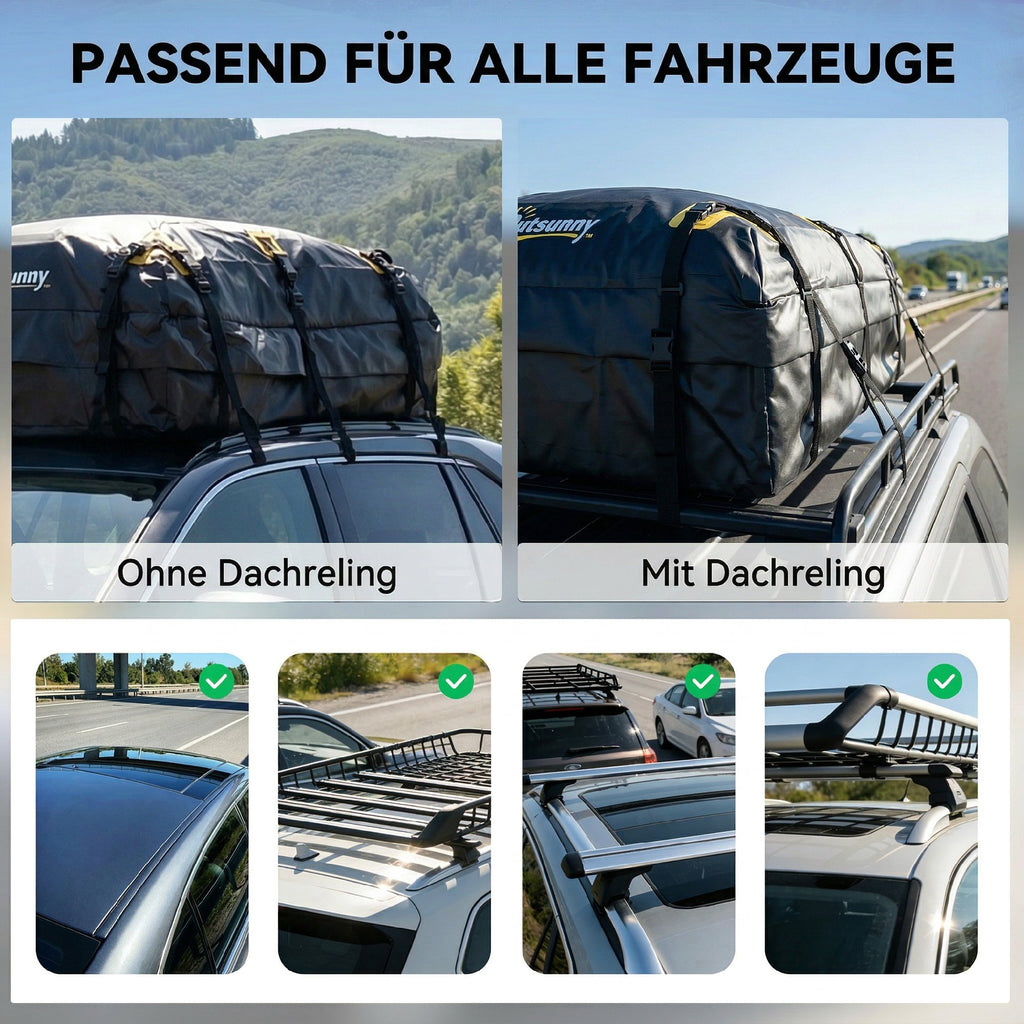 Auto Dachbox 21 Kubikfuß Faltbar Wasserdicht für Fahrzeuge
