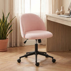 Schreibtischstuhl, Höhenverstellbarer Drehstuhl, Bis 120 Kg, Rosa