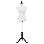 Mannequin-Torso, Kleiderpuppe, Schaufensterpuppe, Schaumstoff, Holz, Metall, Weiß