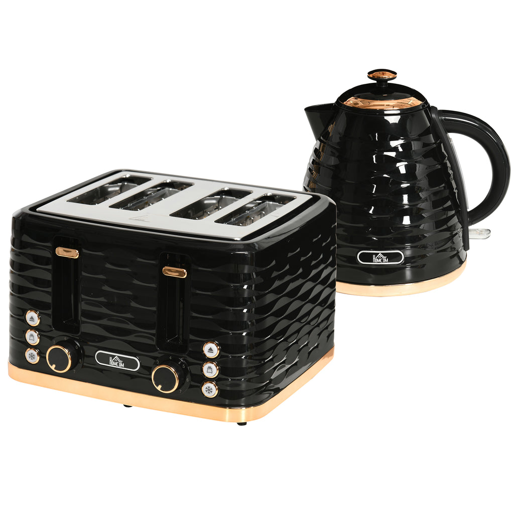 2-in-1 Toaster und Wasserkocher Set, 7 Br?unungsstufen, Auftau- und Aufw?rmfunktion, Grau