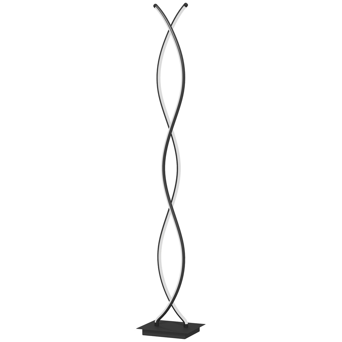 LED Stehlampe Dimmbar 144 cm Stehleuchte mit Fußschalter Schwarz
