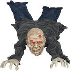 Halloween-Dekoration Zombie, LED-Augen, heult und kriecht, Geräusch- & Bewegungssensor, batteriebetrieben, 159 cm