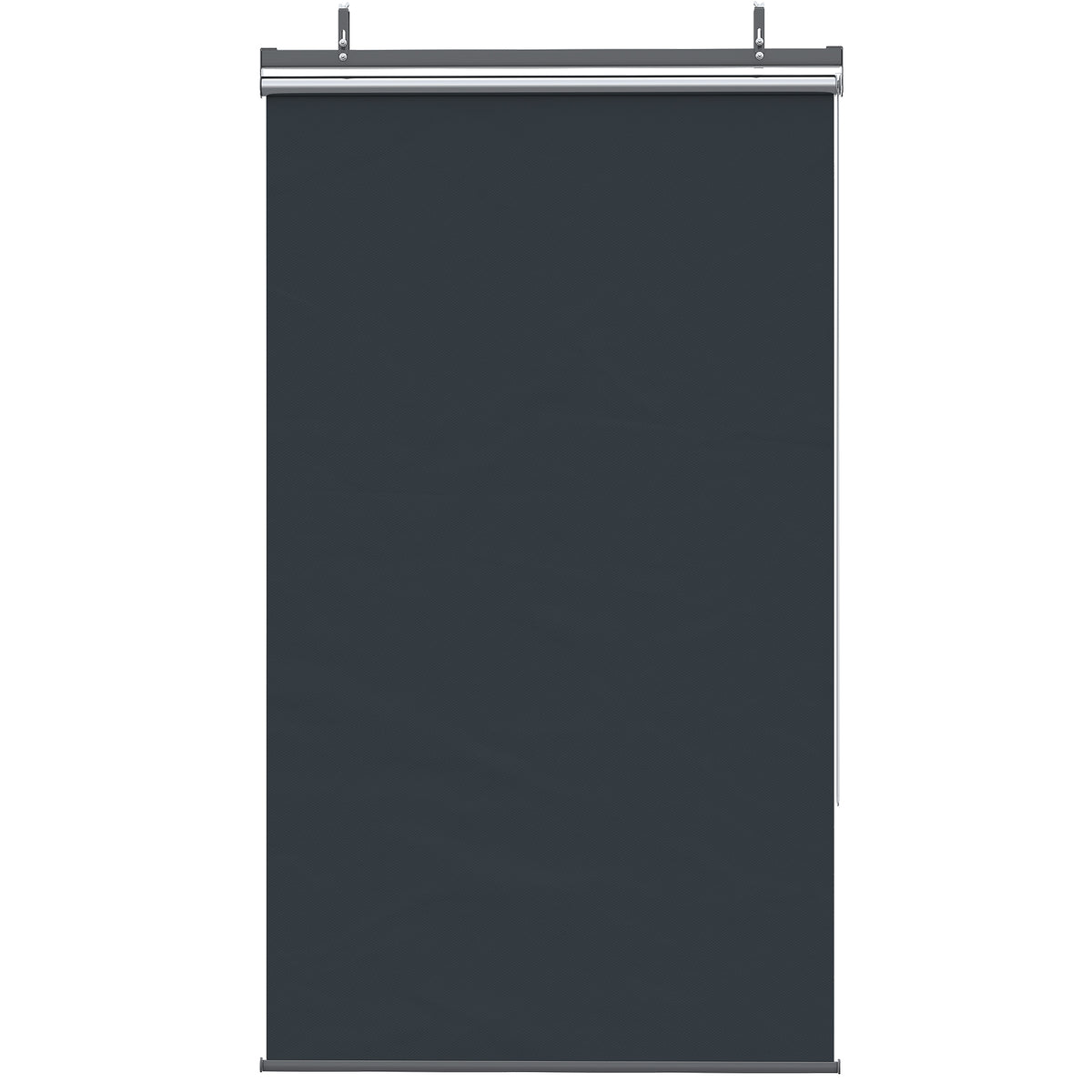 Senkrechtmarkise, h?henvestellbar, Kettenzug, inkl. Haken, 124 cm x 222 cm, Dunkelgrau