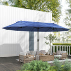 4.6m Double Garden Parasol - Blue