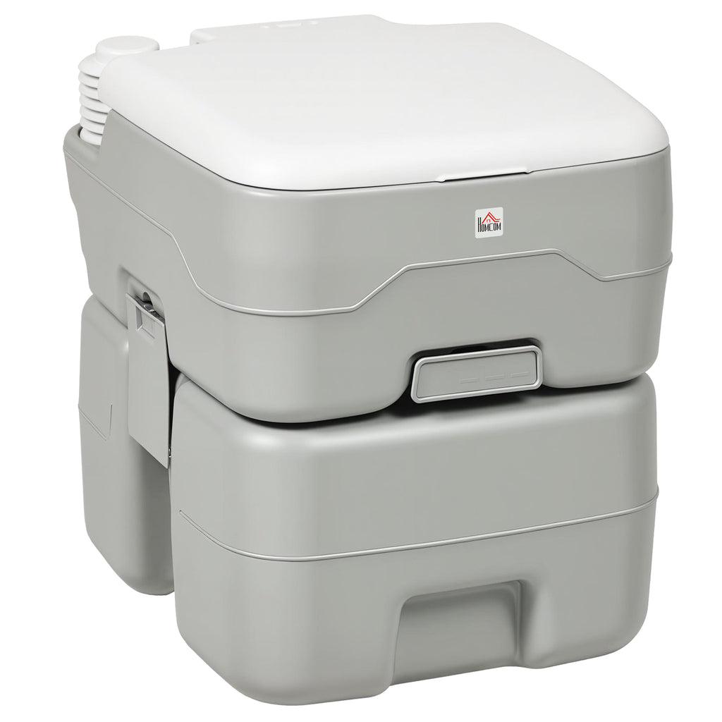 Campingtoilette Reisetoilette max. Tragkraft bis 147 kg 20L für Camping Wandern Reisen Angeln 41,5 x 36,5 x 42 cm Grau
