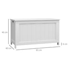 Aufbewahrungsbox Aufbewahrunskiste Spielzeugtruhe, MDF, 2 Griffe, 81 x 40 x 46 cm, Wei?