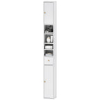 178 cm Narrow Tall Bathroom Cabinet - White