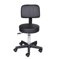 Swivel Salon Chair w/ Padded Seat Back 5 Wheels Adjustable Height Salon Hairdressers Tattoo Spa Rolling Black