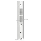 Badezimmerschrank, 4 Regale, Schublade, Spanplatte, schlankes Design, Wei?