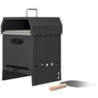 3 in 1 Outdoor Pizza Oven, Portable Wood Fired Pizza Maker with Handles, Stone and Peel