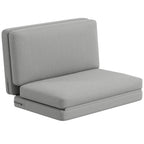 2-in-1 faltbarer Relaxsessel, G?stematratze, teilbar, 120 cm breit, Hellgrau