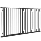 Extra Wide Dog Safety Gate, with Door Pressure, for Doorways, Hallways, Staircases - Black