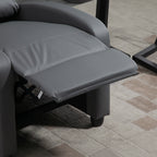 Relaxsessel Fernsehsessel mit Vibrationsmassage, Liegefunktion, 2 Massagepunkte, Fernbedienung, 68 x 88 x 98 cm Grau