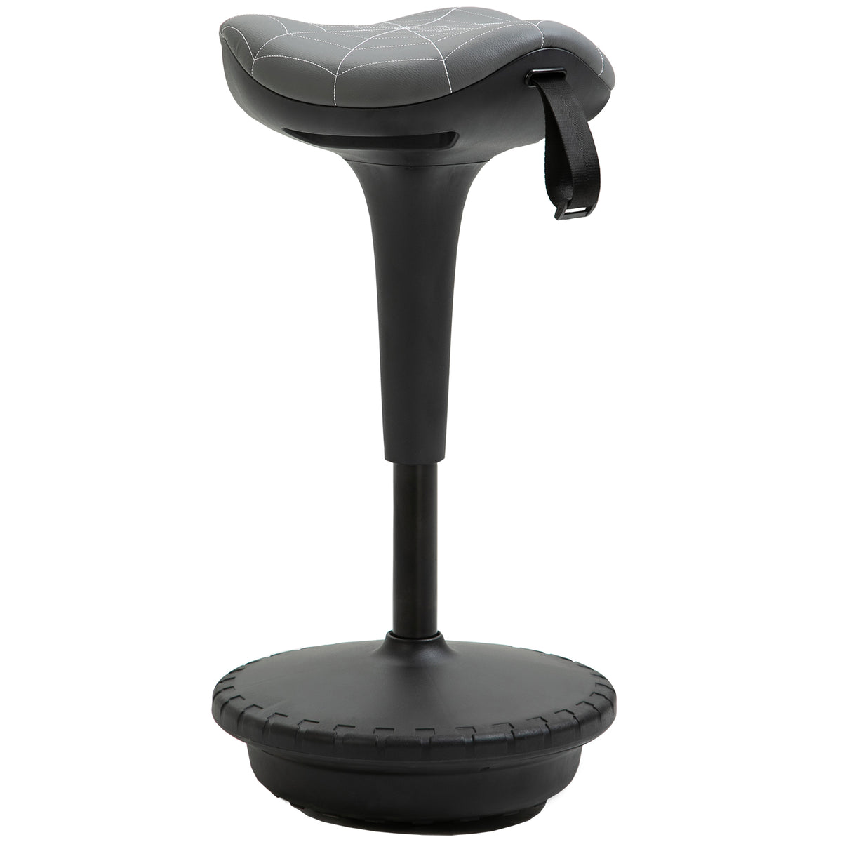 B¨¹rohocker mit Schwenkfunktion, ergonomischer Hocker, h?henverstellbar 65,5-83,5 cm 120¡ã neigbar Grau