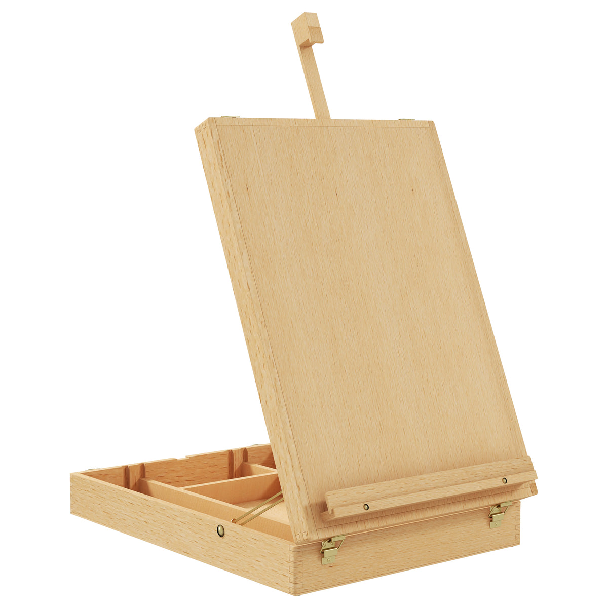 Tischstaffelei Tischstaffelei-Box, Buchenholz, klappbar, 27cm x 41,5cm x 74,5cm, Natur