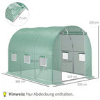Gewächshausfolie, 3 x 2 x 2 m, wasserdichte Gartenfolie mit UV-Schutz, Folie aus Kunststoff ohne Gerüst, Abdeckplane, Grün