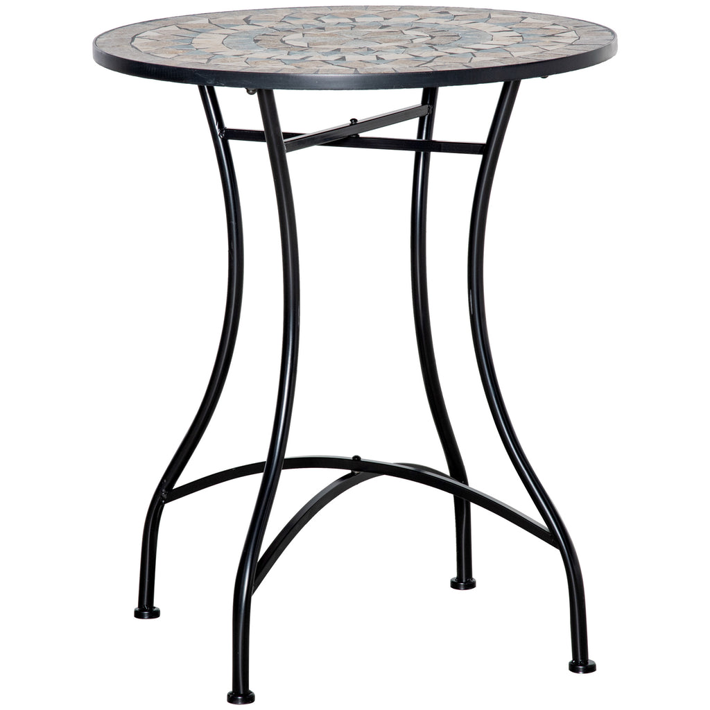 Φ60cm Mosaic Outdoor Patio Table - Green