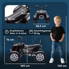 Kinder-Elektro-Quad, 24V Elektro-Fahrzeug mit 4 R?dern, Scheinwerfer, USB-Anschluss, MP3-Funktion, 6,5 km/h, 3-8 Jahre