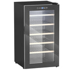 Weink¨¹hlschrank f¨¹r 41 Weinflaschen, 91 Liter Kapazit?t, Getr?nkek¨¹hlschrank mit LED-Anzeige, Touchscreen, Schwarz